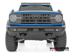 Ford Bronco Light Upgrade - Windshield Light Bar Kit - Rough Country - 50" Single Row LED - Black Series Ford Bronco Light Upgrade - Windshield Light Bar Kit - Rough Country - 50" Single Row LED - Black Series
